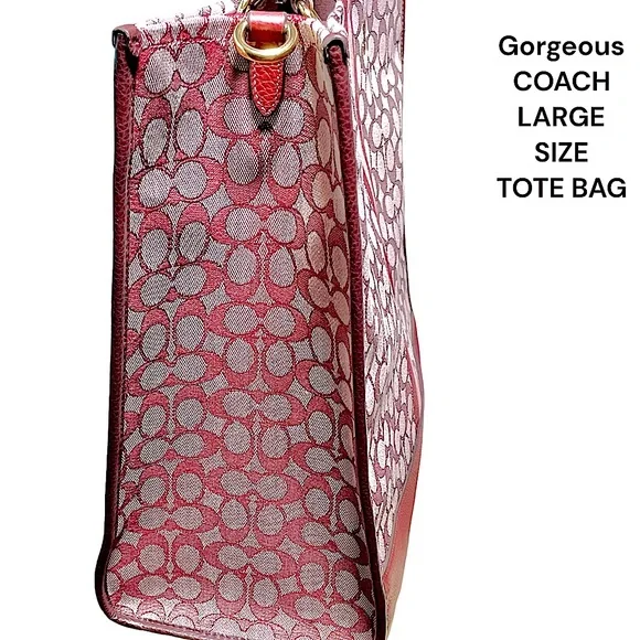 LARGE COACH DEMSEY TOTE EXCELLENT CONDITION & BEAUTIFUL COLOR-CROSSBODY TOTE - Picture 9 of 16